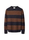 ALPINE KNIT - Navy/Dark Brown-Knitwear-Forét-Butler Loftet