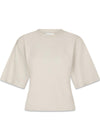 Asha Boxy Tee - Ivory-T-shirts-Neo Noir-Butler Loftet