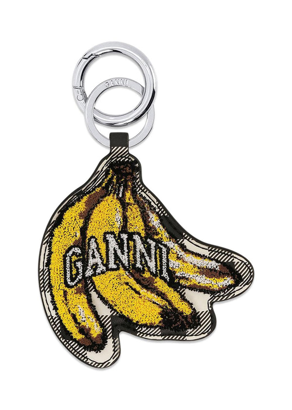 Banana Keyring Velvet - Black-Accessories-Ganni-Butler Loftet