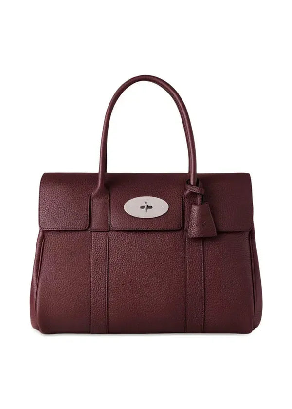 Bayswater Small Classic Grain - Black Cherry-Bags-Mulberry-Butler Loftet