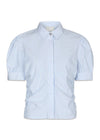 Frannie Stripe Shirt - White/Light Blue-Blouses-Neo Noir-Butler Loftet