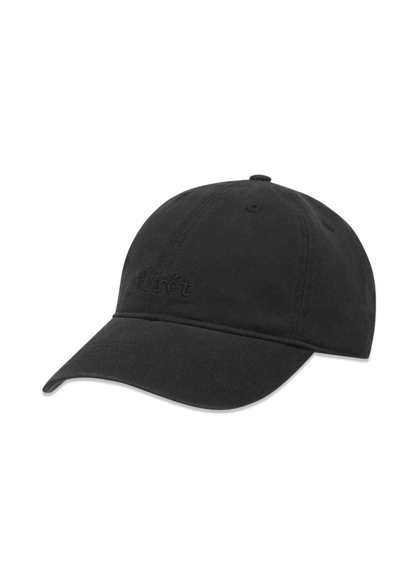 HAWK WASHED CAP - Black/Black-Headwear-Forét-Butler Loftet