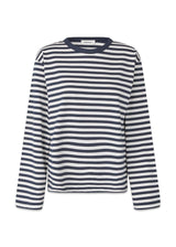 HellenMD LS stripe t-shirt - Navy Sky-Soft White Stripe-T-shirts-Modström-Butler Loftet