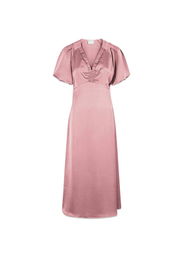Illana Heavy Sateen Dress - Evening Rose-Dress-Neo Noir-Butler Loftet