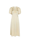 Illana Heavy Sateen Dress - Light Yellow-Dress-Neo Noir-Butler Loftet