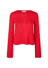 IvonneMD flared o-neck - Fire Red-Knitwear-Modström-Butler Loftet