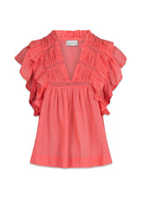 Neo Noirs Jayla S Voile Top - Coral. Køb toppe her.