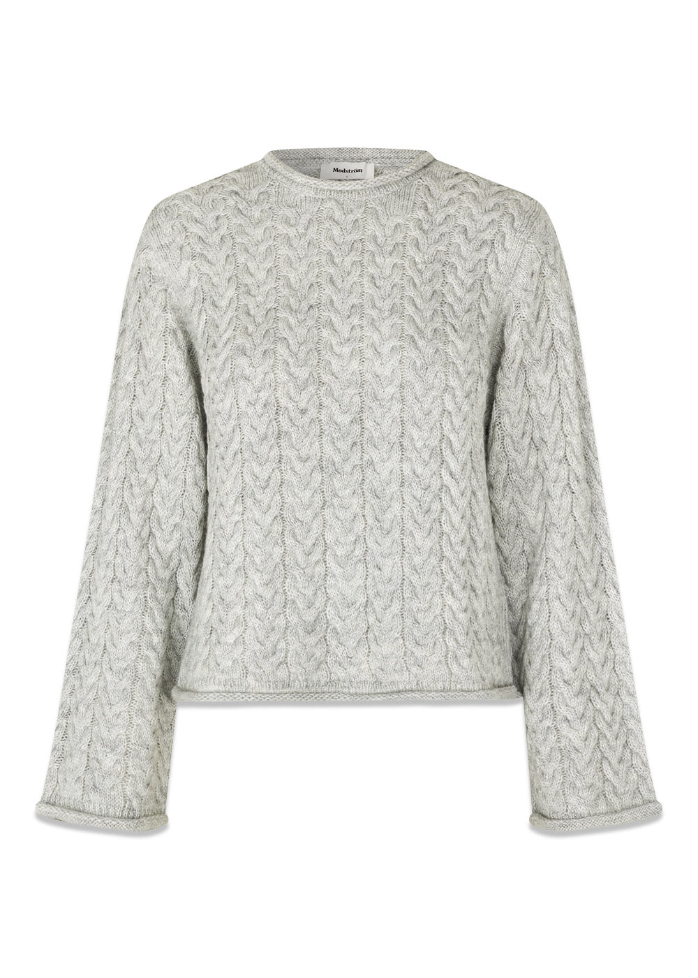 KurtisMD o-neck - Grey Melange-Knitwear-Modström-Butler Loftet