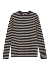 MMGAdam Soft Stripe Knit - Charcoal Melange Stripe-Knitwear-Mos Mosh Gallery-Butler Loftet