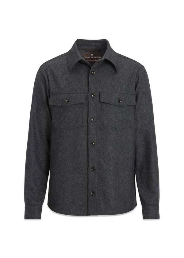 Magnus Shirt Jacket - Earth Grey-Outerwear-Oscar Jacobson-Butler Loftet