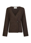 Marie Louise Knit Cardigan - Brown Melange-Knitwear-Neo Noir-Butler Loftet