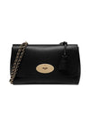 Medium Lily Glossy Goat - Black-Bags-Mulberry-Butler Loftet