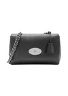 Medium Lily Glossy Goat - Black-Silver Toned-Bags-Mulberry-Butler Loftet