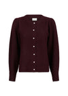Nuna Knit Cardigan - Wine-Knitwear-Neo Noir-Butler Loftet