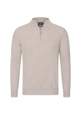 Patton Half Zip - Brick Beige-Knitwear-Oscar Jacobson-Butler Loftet