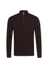 Patton Half Zip - Brown Flannel-Knitwear-Oscar Jacobson-Butler Loftet