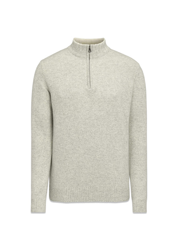 Paul Half Zip - Lunar Grey-Knitwear-Oscar Jacobson-Butler Loftet