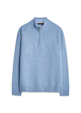 Paul Half Zip - Pond Blue-Knitwear-Oscar Jacobson-Butler Loftet