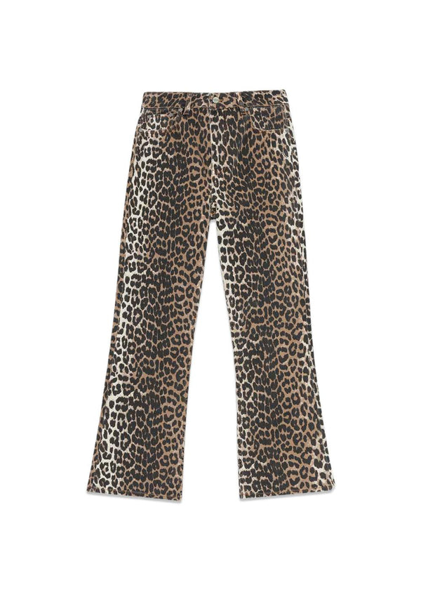 Print Denim Betzy Cropped - Leopard-Jeans-Ganni-Butler Loftet