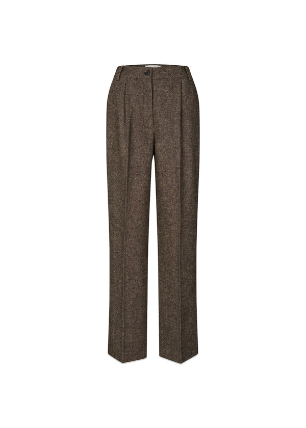 Rockymd pants - Dark Brown Melange-Pants-Modström-Butler Loftet