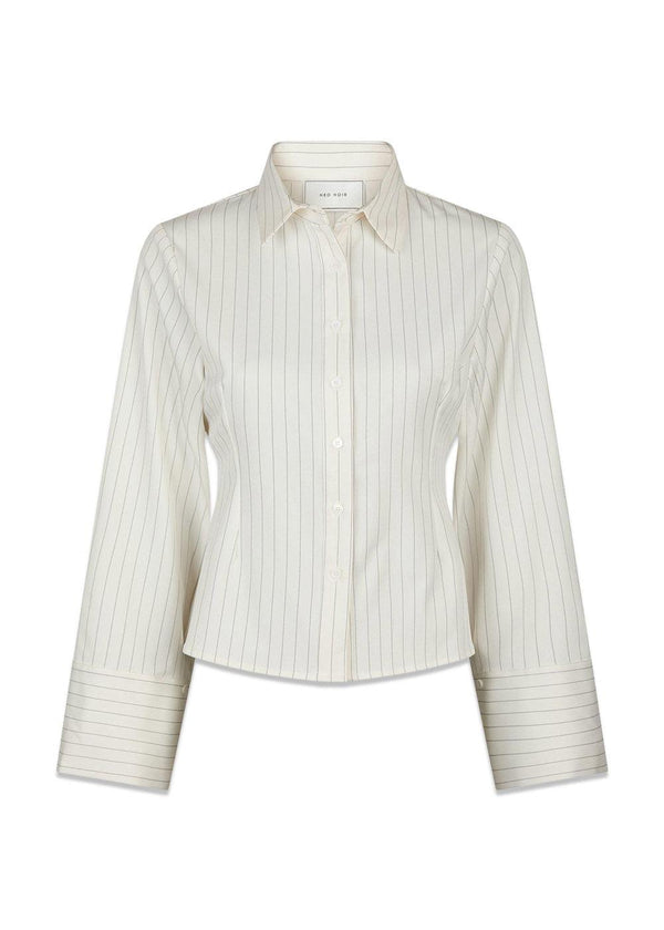 Rosa Pinstripe Shirt - White-Shirts-Neo Noir-Butler Loftet