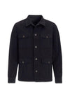 Safari Shirt Jacket - Navy-Shirts-Oscar Jacobson-Butler Loftet