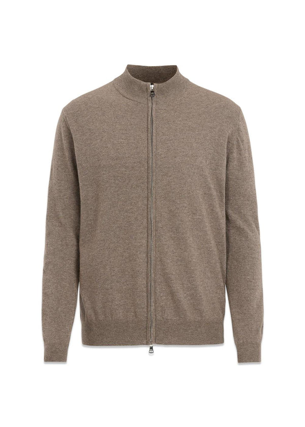 Seb Cardigan - Walnut Beige-Knitwear-Oscar Jacobson-Butler Loftet