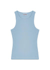 Soft Cotton Rib Tank Top - Soft Chambray