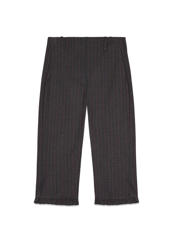 Stretch Stripe Tailoring Capri Pants - Phantom-Pants-Ganni-Butler Loftet
