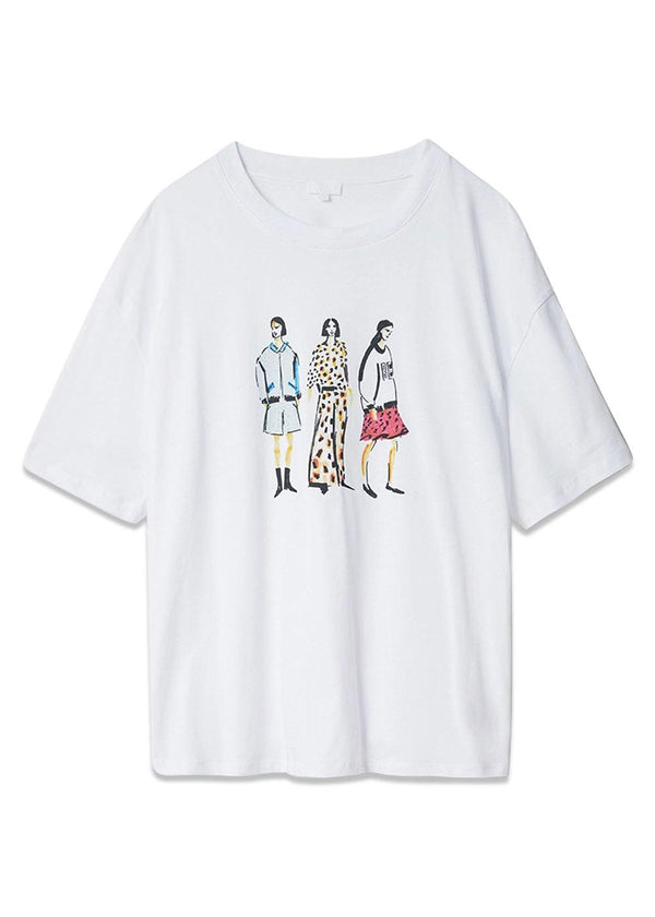 T-Shirt Celia - Lala Art Print White-T-shirts-LALA BERLIN-Butler Loftet