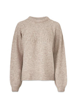 Truce o-neck - Beige Melange-Knitwear-Modström-Butler Loftet