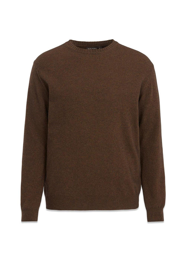 Valter Roundneck - Mud Brown-Knitwear-Oscar Jacobson-Butler Loftet