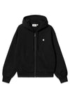W Hooded Casey Jacket - Black / Silver-Hoodies-Carhartt WIP-Butler Loftet