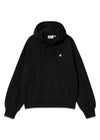 W Hooded Casey Sweatshirt - Black / Silver-Hoodies-Carhartt WIP-Butler Loftet