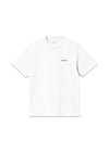 W S/S Script Embroidery T-S - White / Black