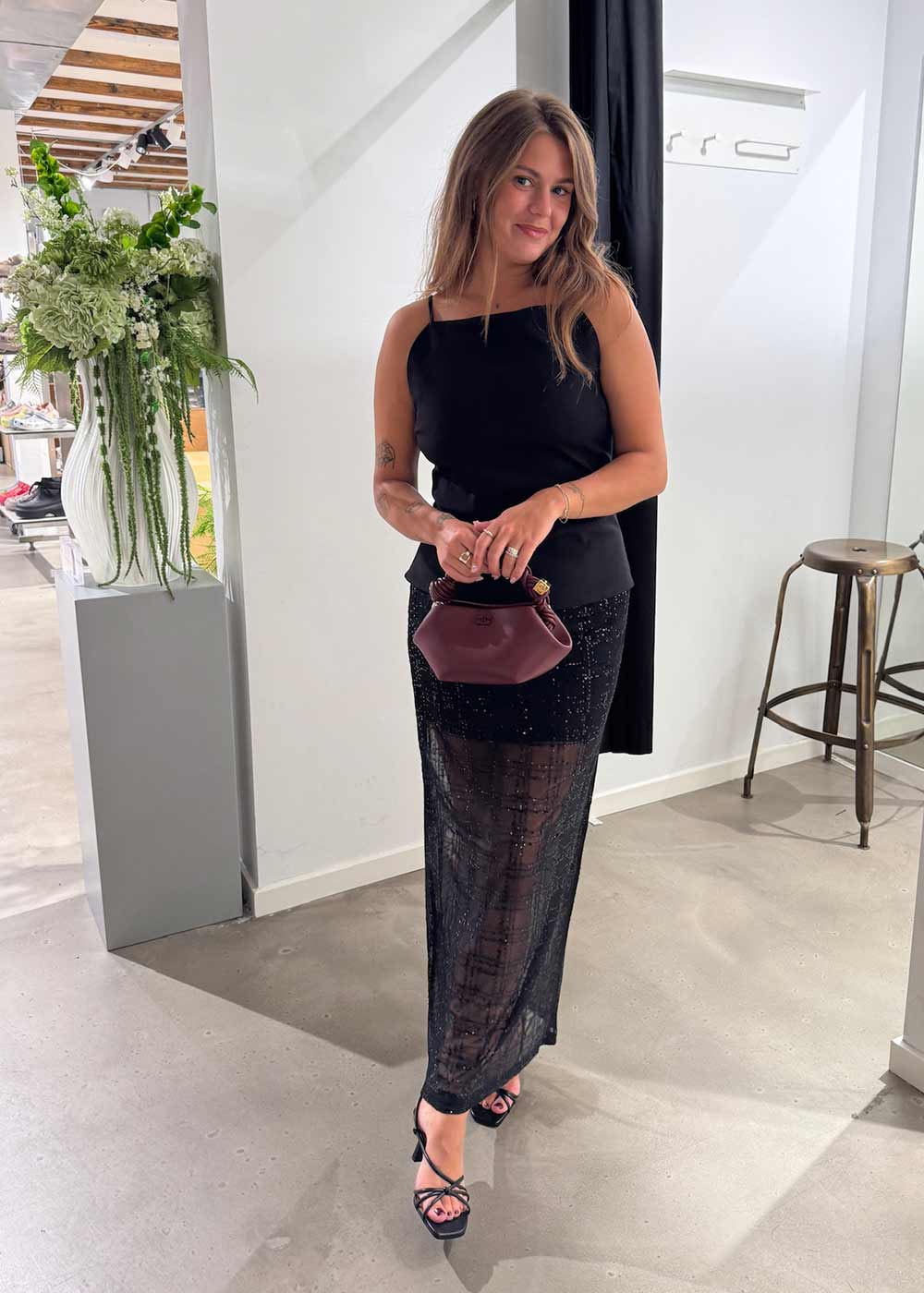 Ganni Bou Bag Mini - Burgundy