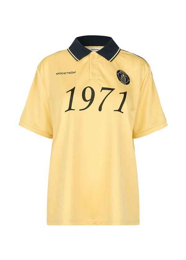 1971 SS polo - Yellow/Navy-T-shirts-Modström-Butler Loftet
