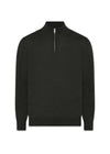 Milan 1/4 Zip - Olive Mel