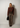 Wool Melange Suiting Twisted Straight Pants - Chocolate Chip
