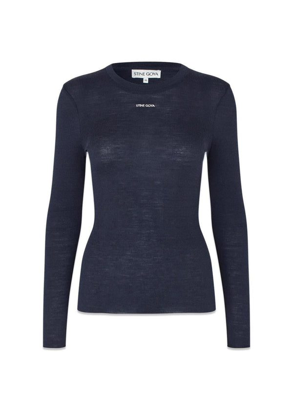 2510 Lux Rib - Midnight Navy-Knitwear-Stine Goya-Butler Loftet