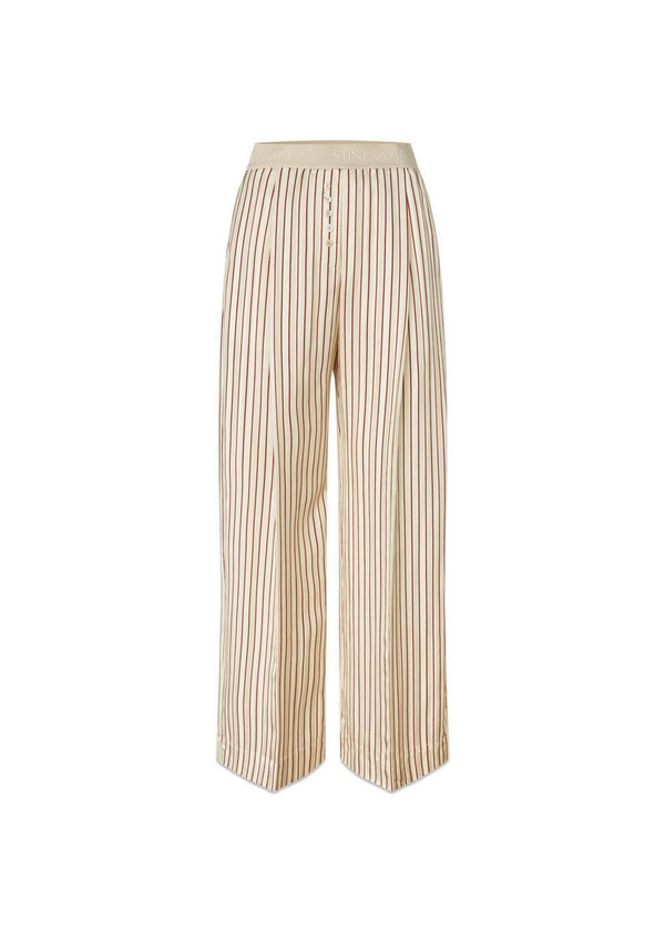 2563 Striped Dry Viscose - Symmetry In Cream-Pants-Stine Goya-Butler Loftet