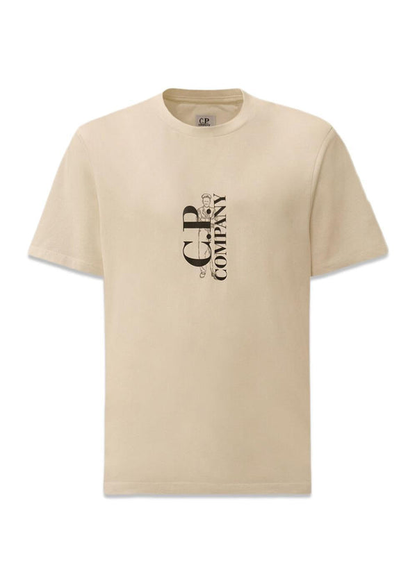 30/1 Jersey Short Sleeve Printed - White-T-shirts-C.P. Company-Butler Loftet
