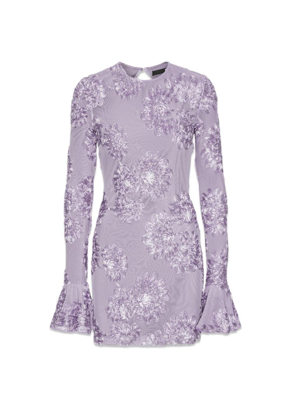 3D MESH MINI DRESS - Lavender Aura-Dress-Rotate-Butler Loftet