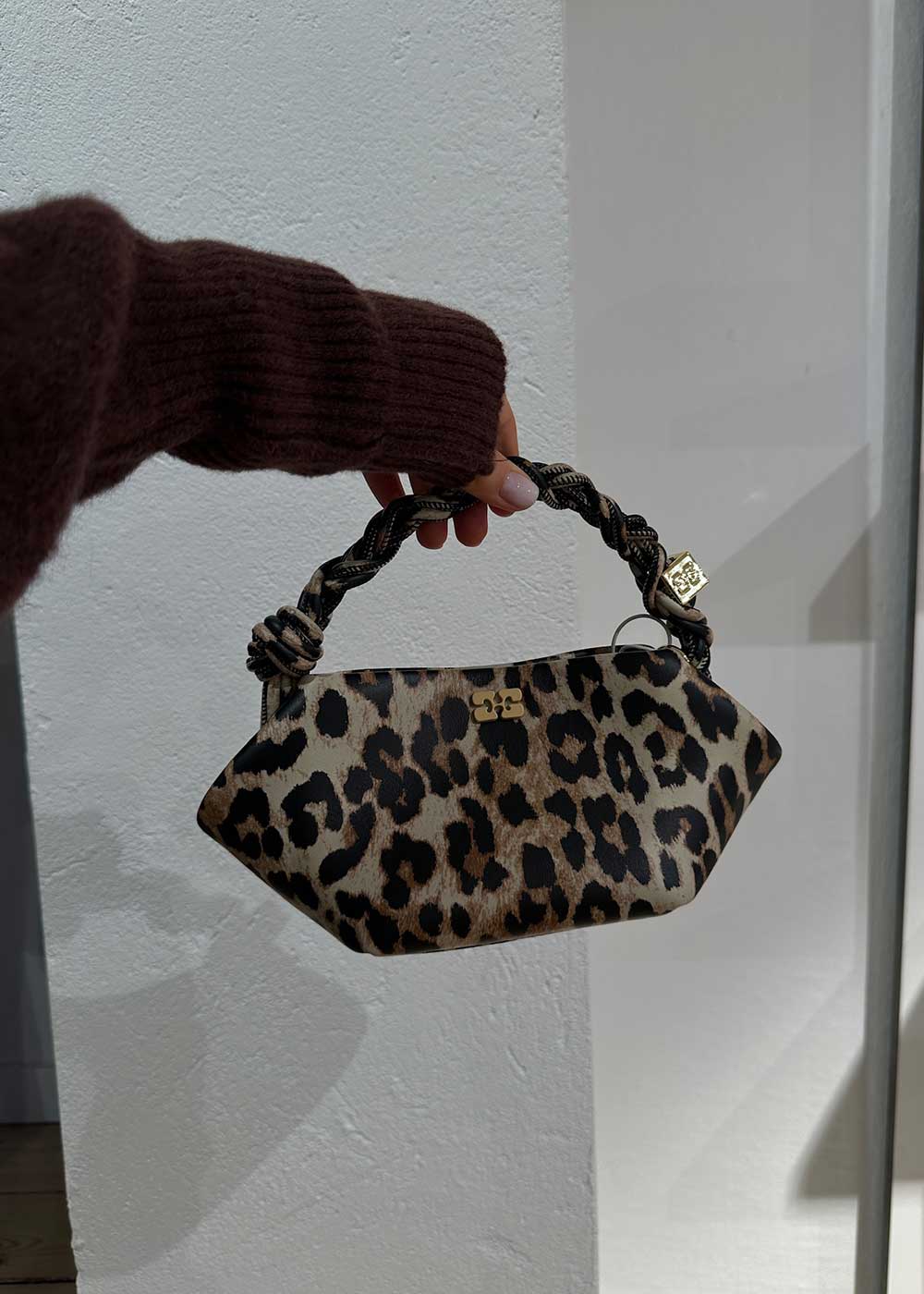 Ganni Bou Bag Mini Print - Leopard