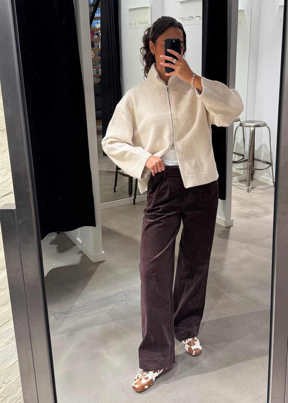 Pablomd wide pants - Seal Brown