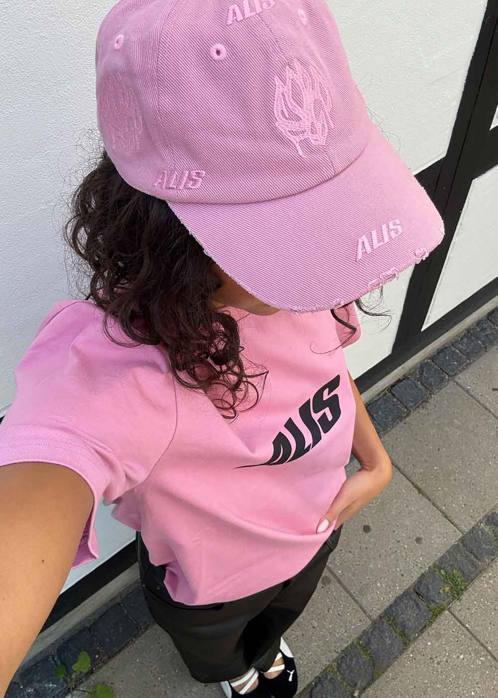 KOSTON CAP W/ MIX EMBROIDERY - Solid Pink