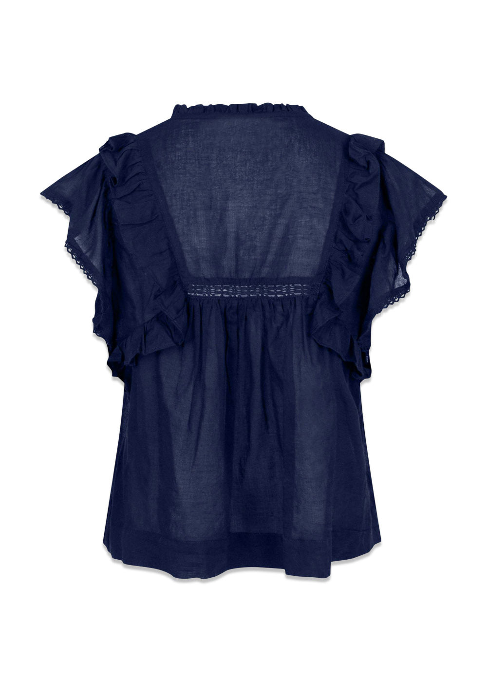 Jayla S Voile Top - Navy