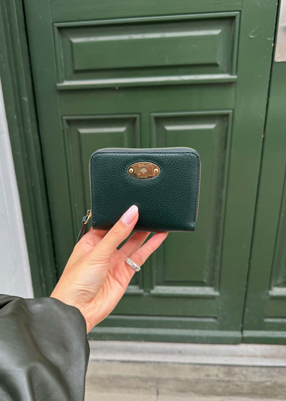 Mulberry Plaque Sml Zip SCG - Mulberry Green