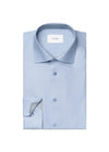 Slim Semi Solid Effect Dobby Shirt - Light Blue