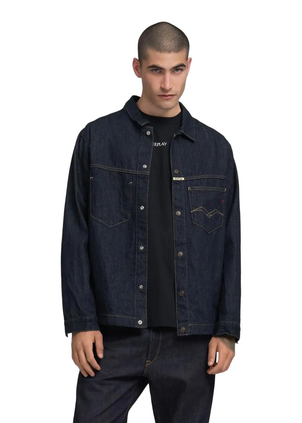 9zero1 Denim jacket - Dark Denim-Shirts-Replay-Butler Loftet